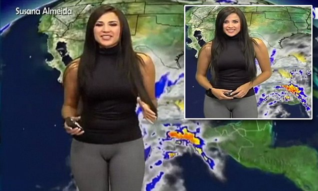 brendan hein recommends weather girl see through dress pic