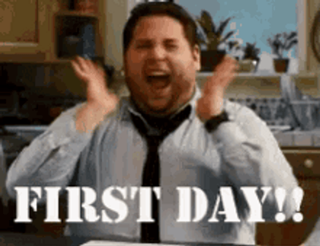 collin muller recommends happy first day of work gif pic