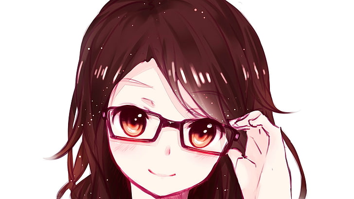 ahmad najem add photo anime girl brown hair glasses