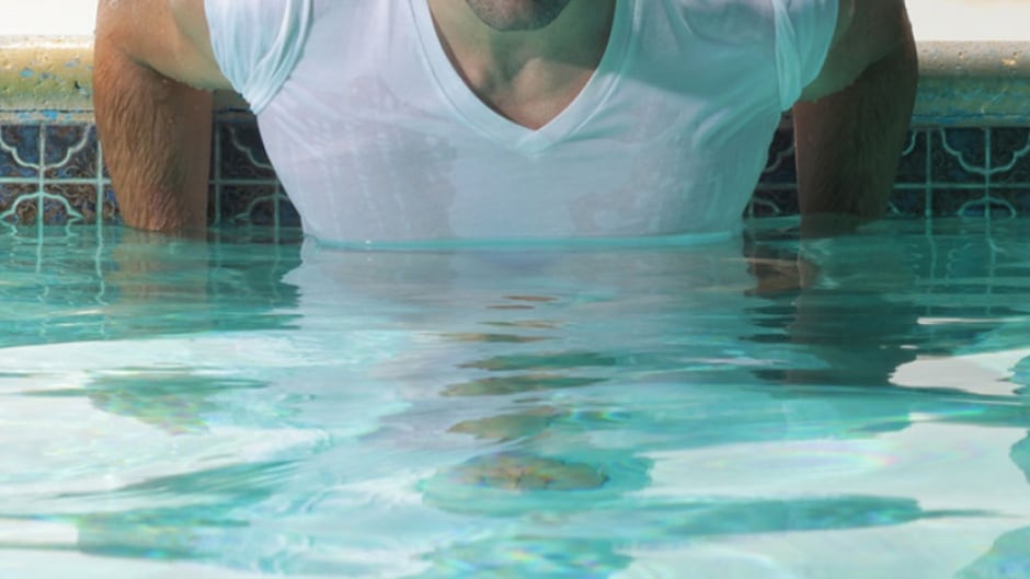darren trainer share wet t shirt pool photos