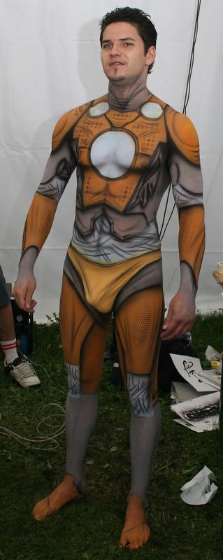 boo ma add male body painting festival photo