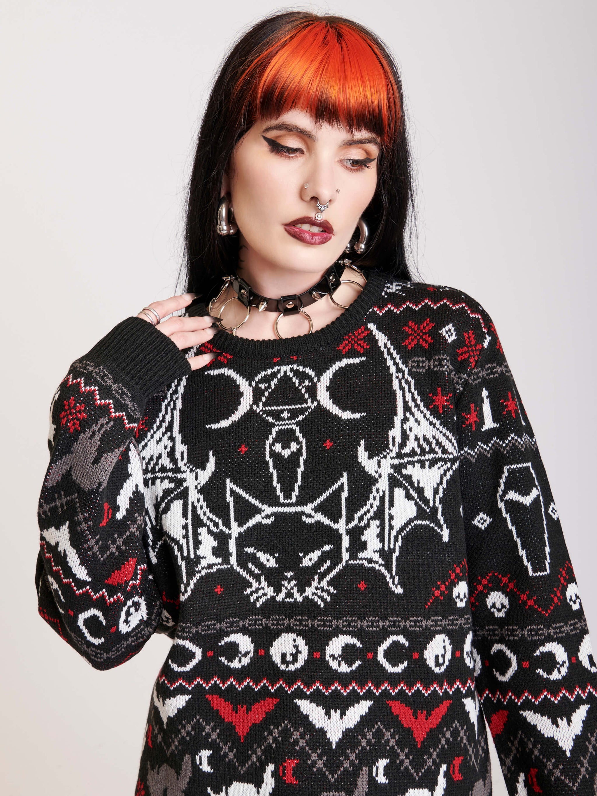 cheryl christenson add goth ugly christmas sweater photo