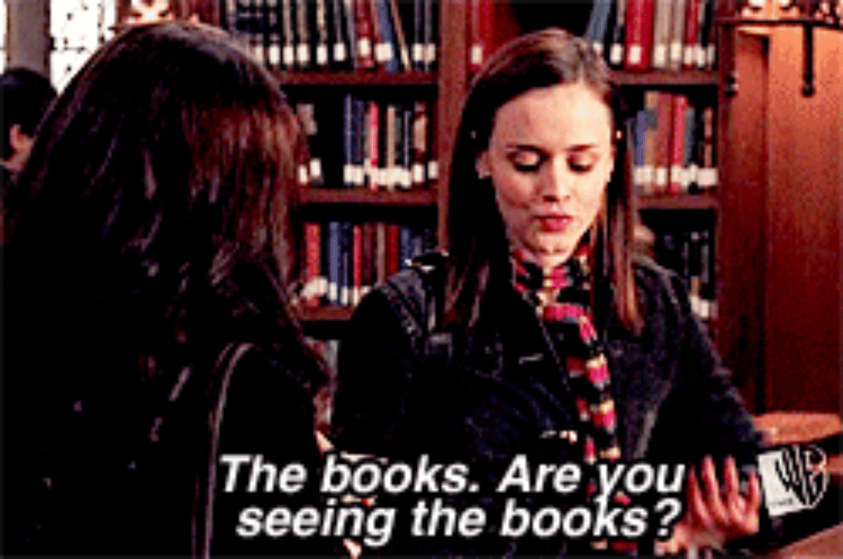 Whats Up With All These Books Gif give sex