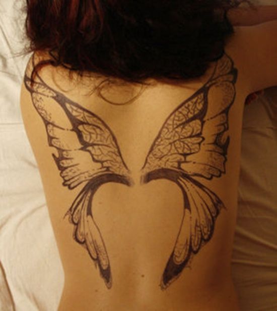 chandresh dave share butterfly wings back tattoo photos
