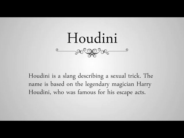 brandi boehm recommends The Houdini Sex Act
