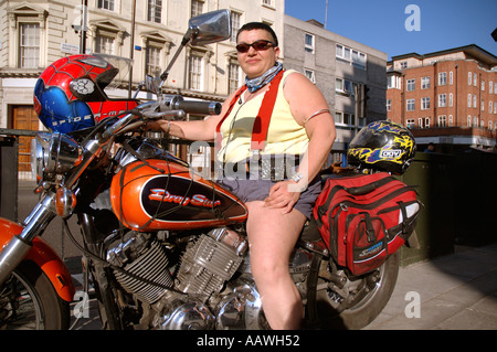 fat lady on motorcycle picture