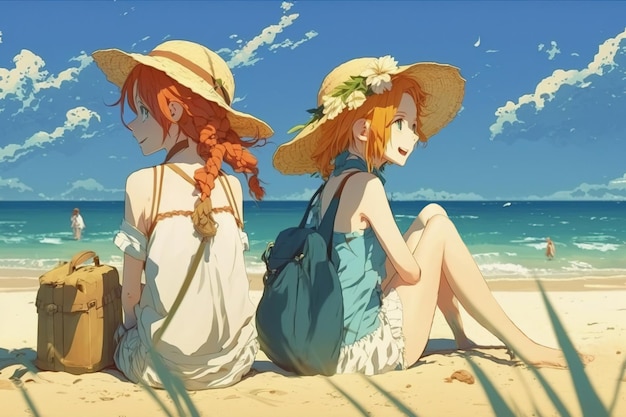 Best of Anime girls at the beach