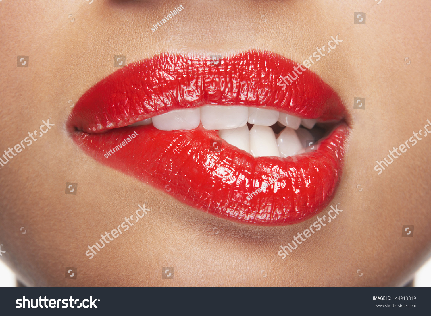 Sexy Lip Bite groups sex