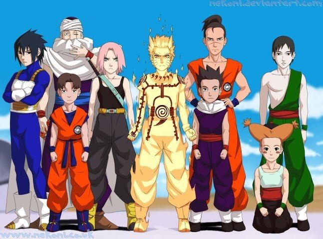Best of Naruto dragon ball crossover