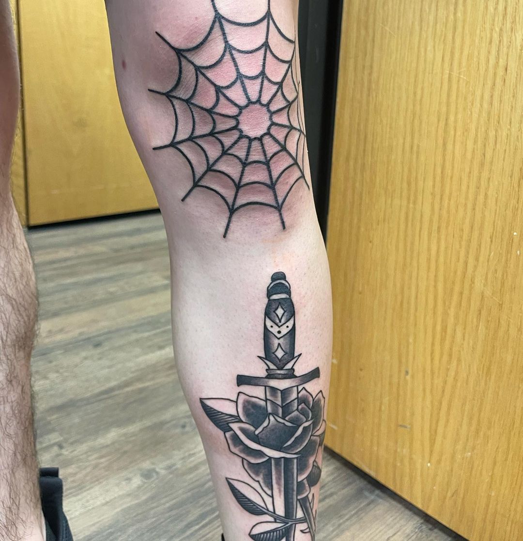 dana gibson add photo spiderweb tattoo on elbow