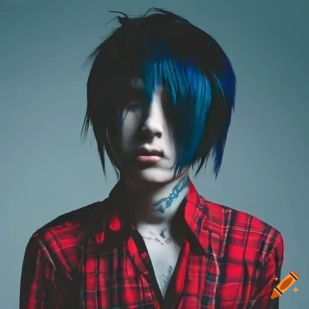 denis deeney add emo boy blue hair photo