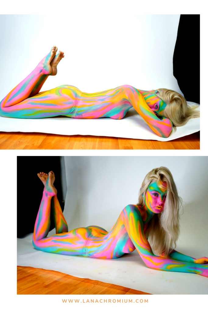 desroy grant add female body painting process photo
