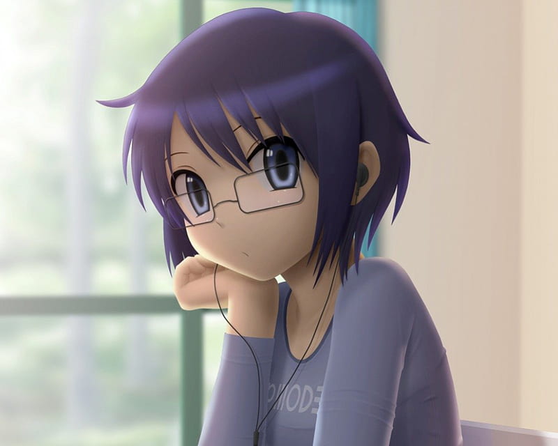 becca palm add photo anime girl with short purple hair