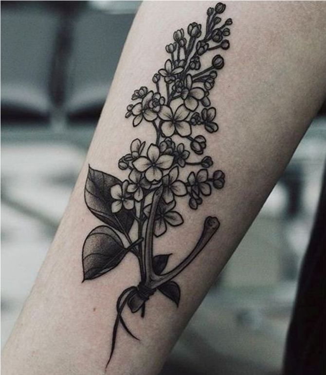 lilac tattoo black