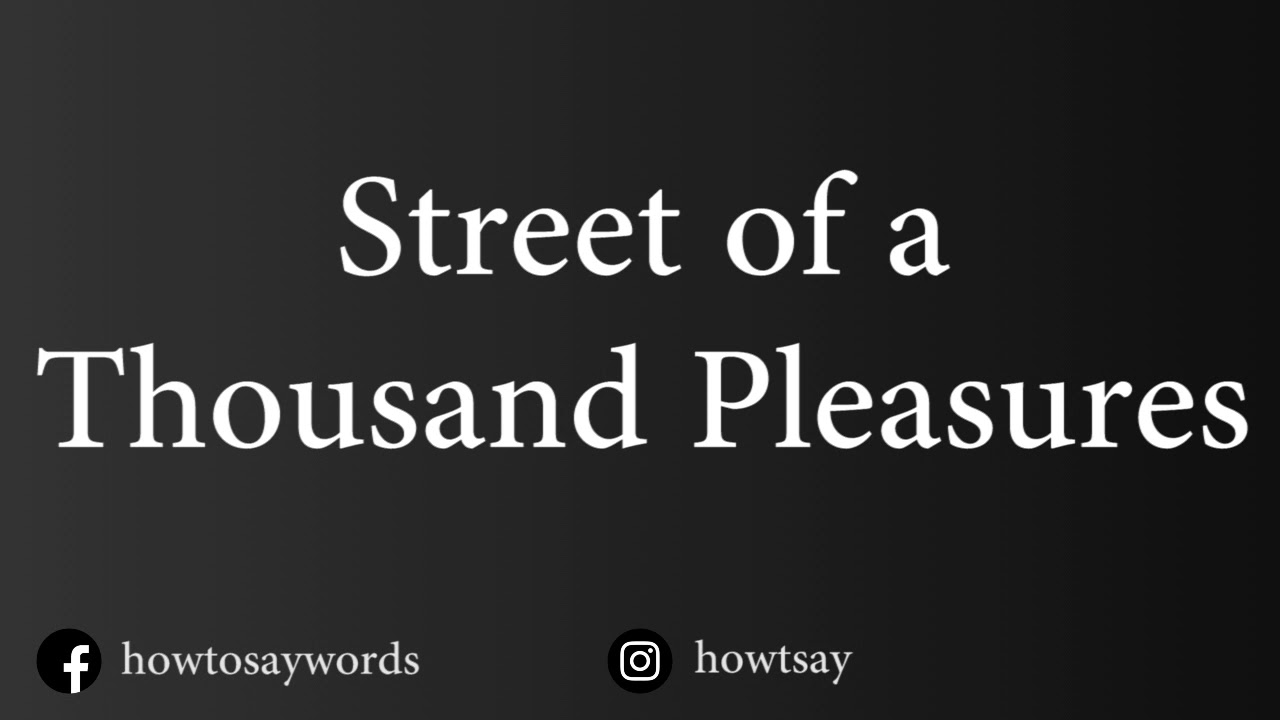 cassie lynn pierce recommends Street Of A Thousand Pleasures