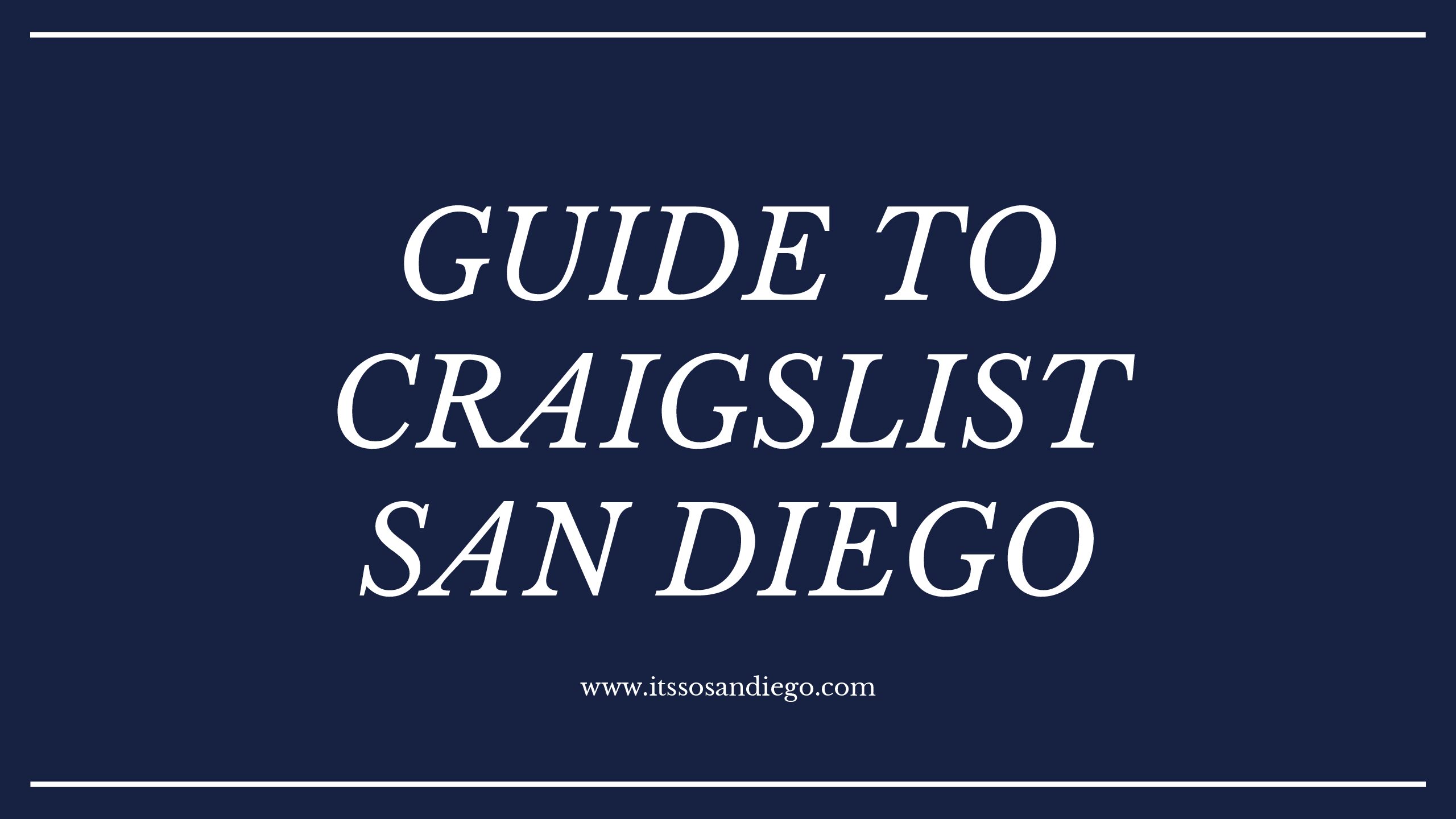 david glaza recommends San Diego Craglist Com