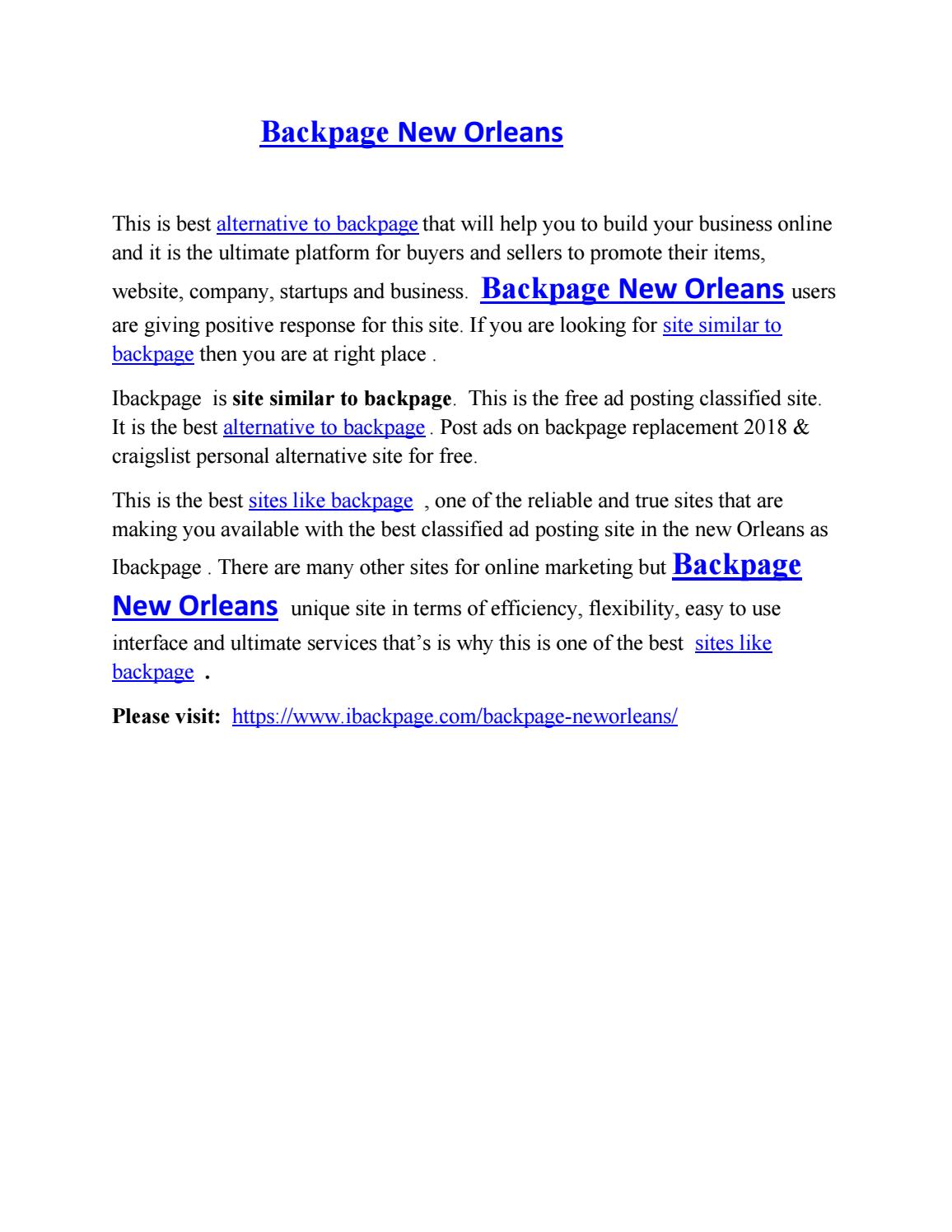 back page new orleans