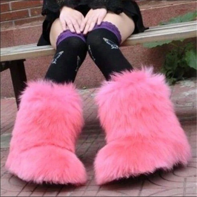 alex rozenberg share big fluffy fur boots photos