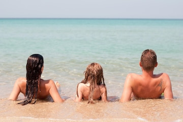 Naked Family At Beach jay naylor