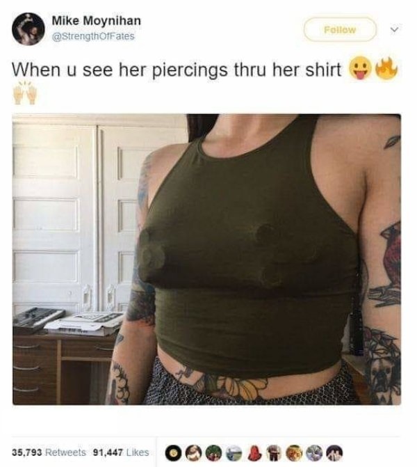 Pierced Nipple Meme hand brazzers