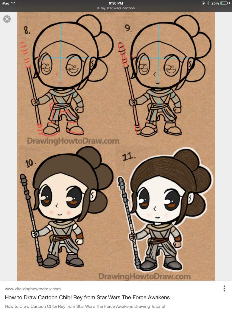 ana yang share how to draw rey star wars photos