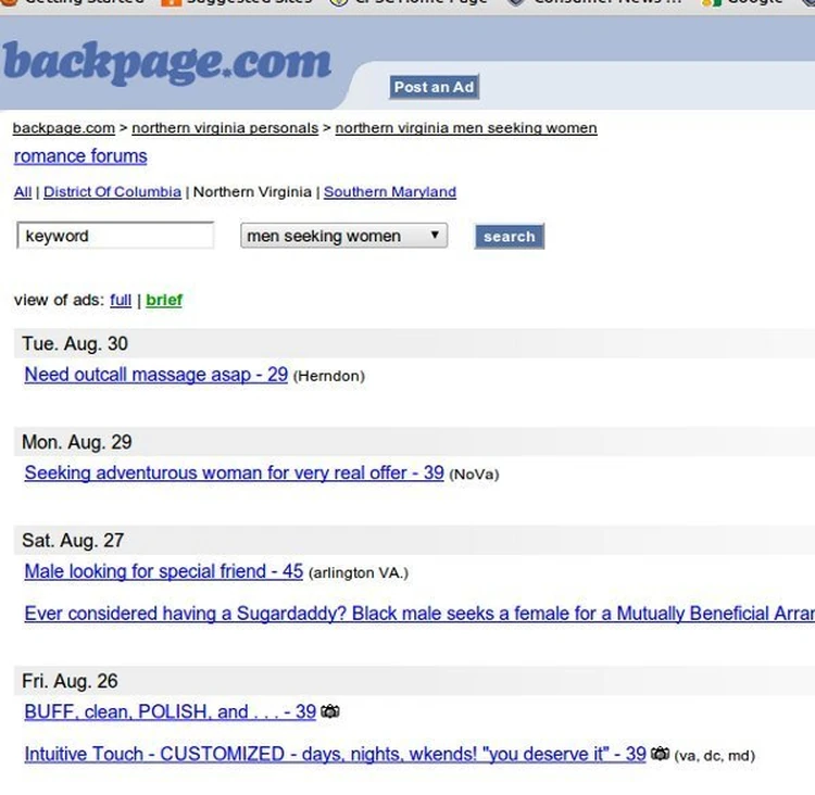 alessandro scala recommends Backpage Com Columbia