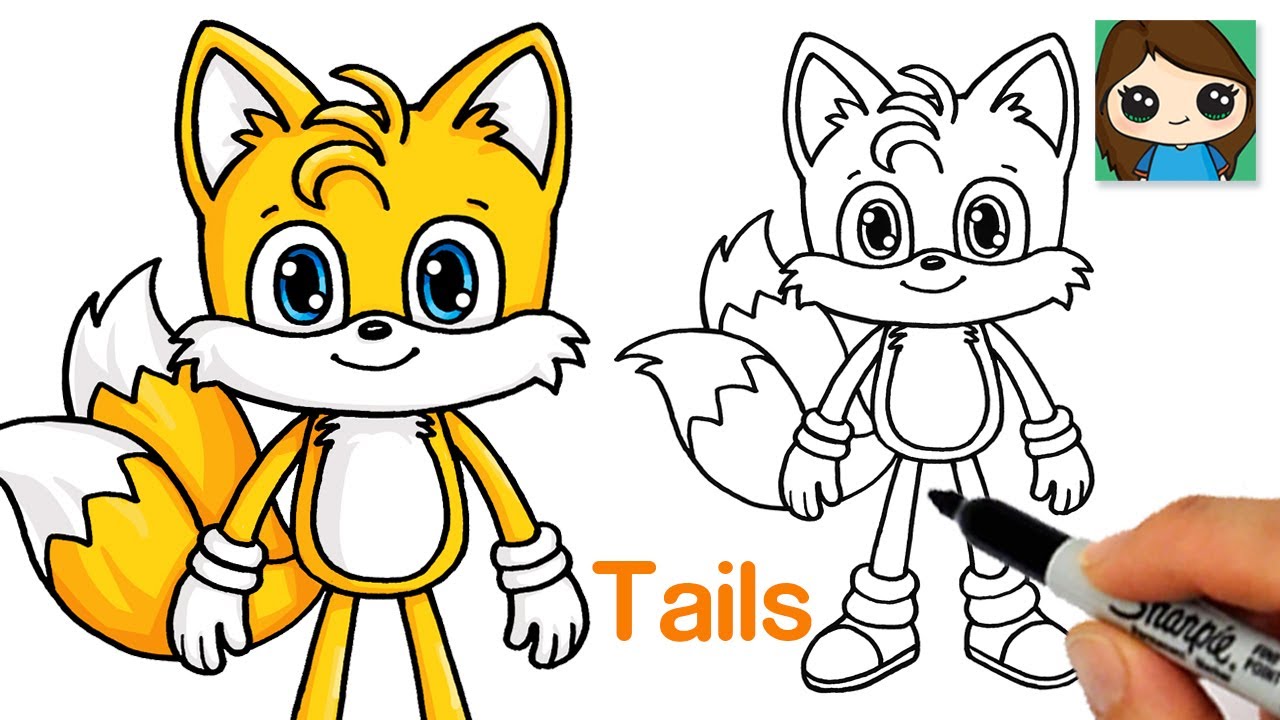 how to draw tails from sonic