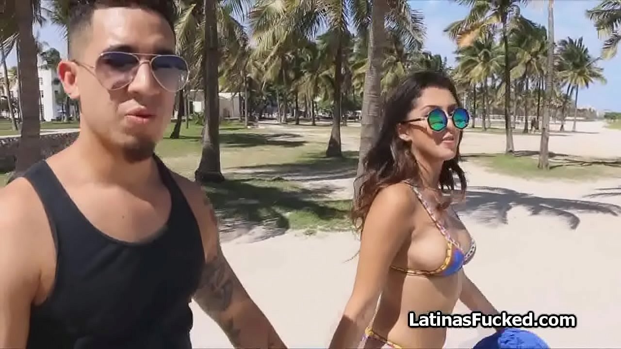 String Bikini Latina On Beach Porn so bad