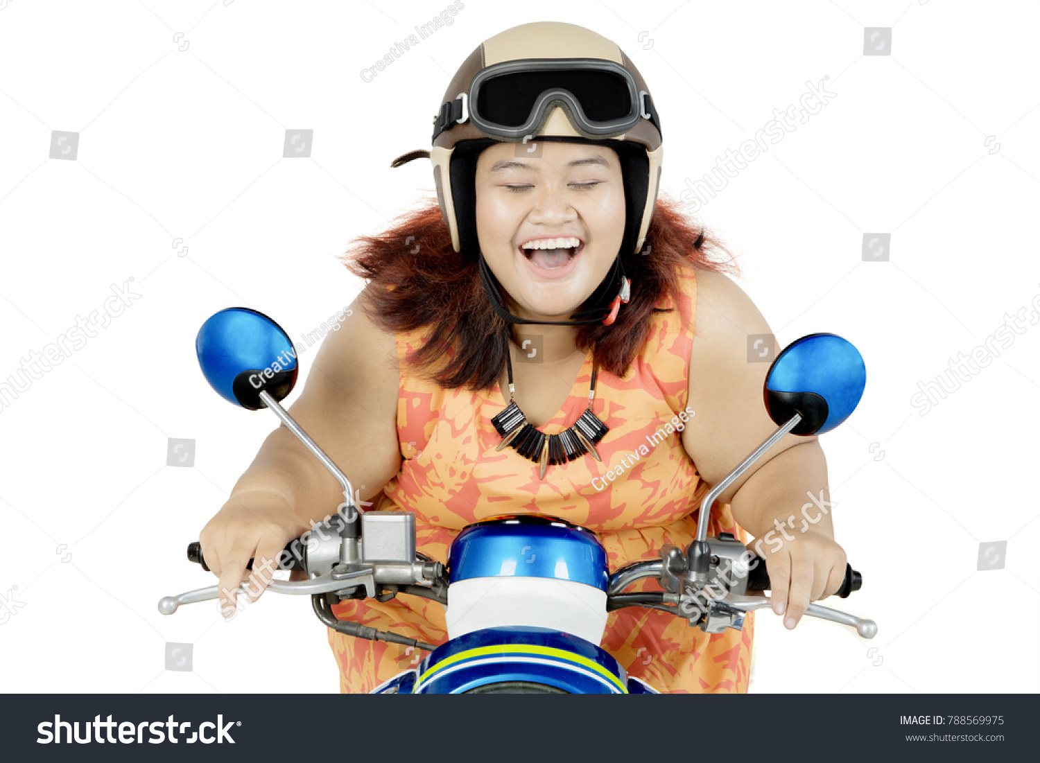 Fat Lady On Motorcycle Picture com mulher
