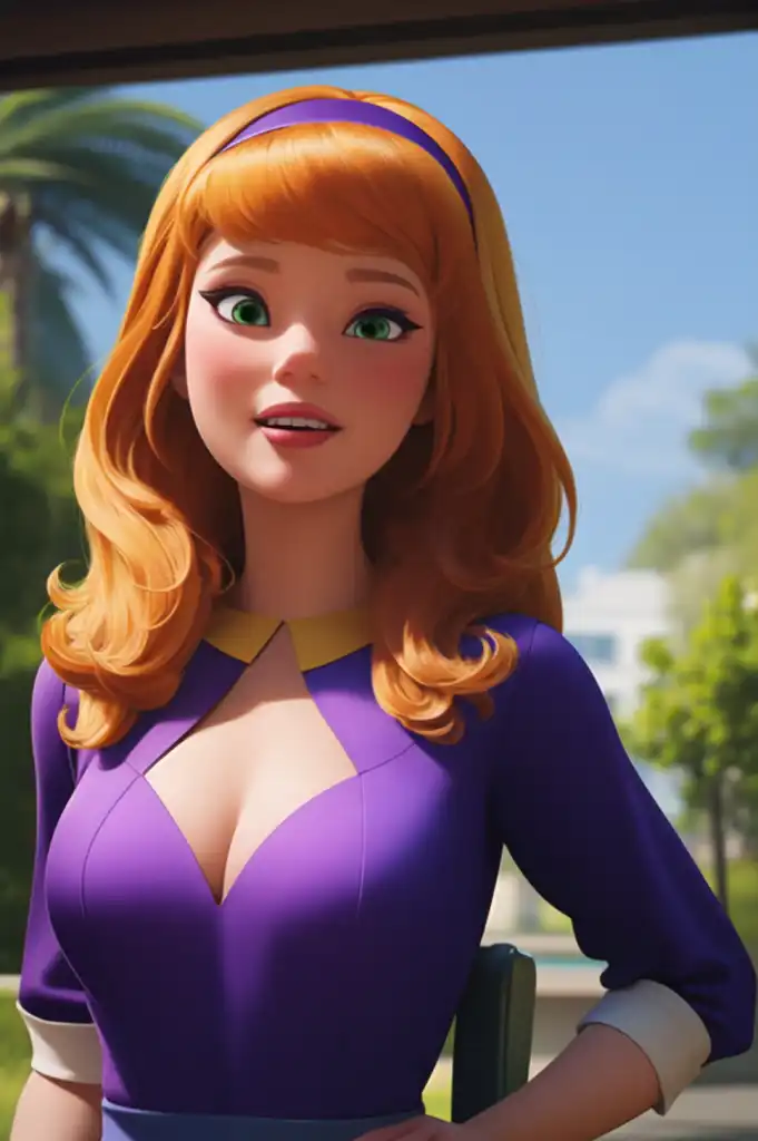 Scooby Doo Daphne Boobs face sitting