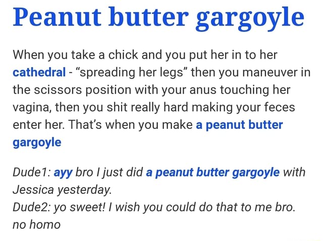 david rubinger recommends peanut butter gargoyle pic