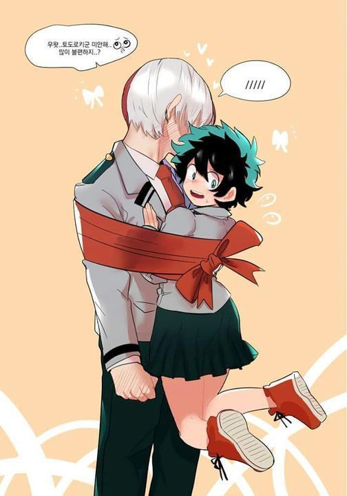 fem deku x shoto