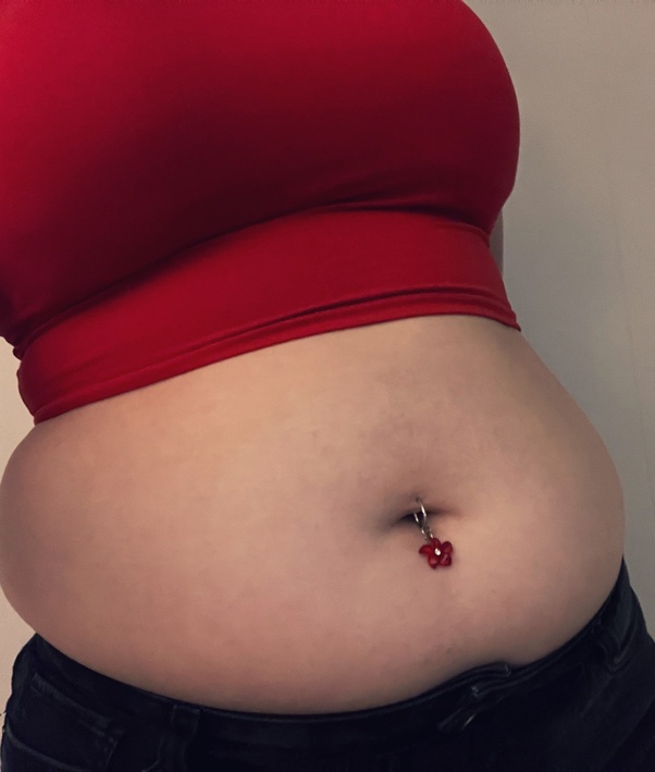 Belly Button Piercing Chubby looking ass