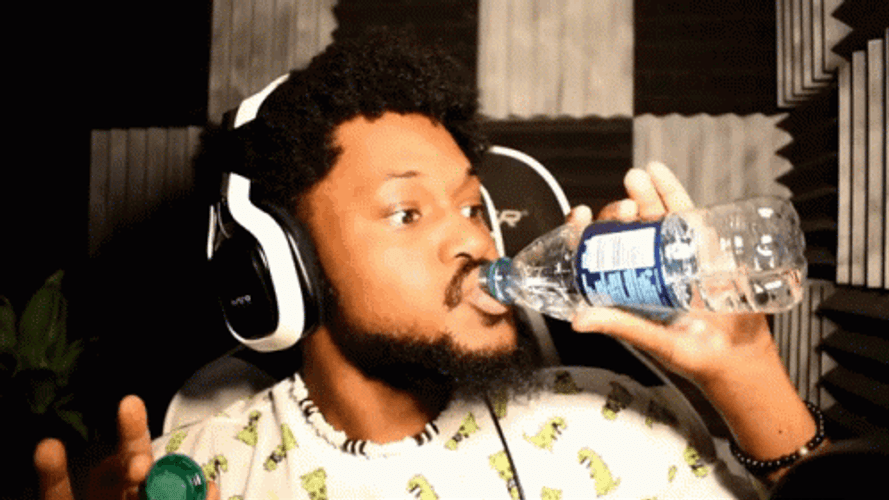 afrikan king recommends drinking water gif pic