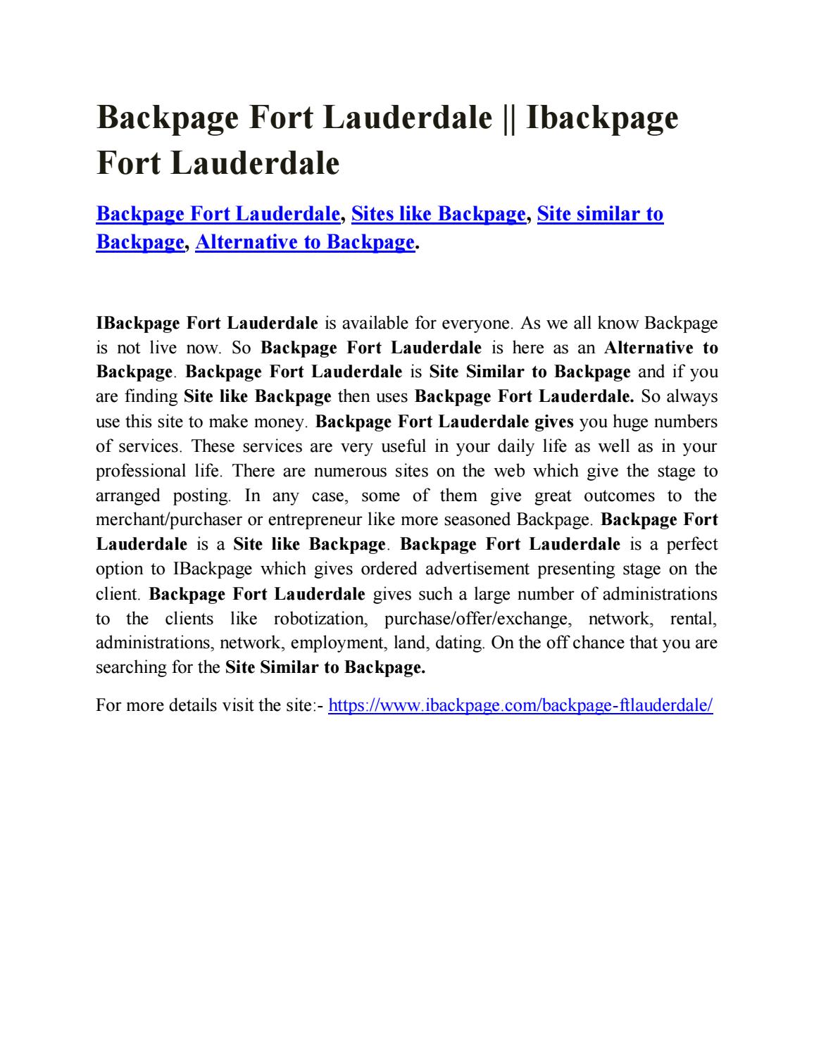ft laud backpage
