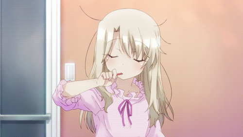 Best of Anime girl waking up gif