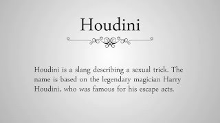 carol dewar recommends The Houdini Sex Act