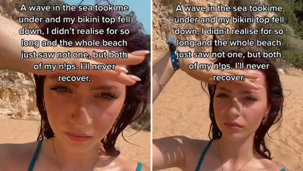 bikini fails on the beach