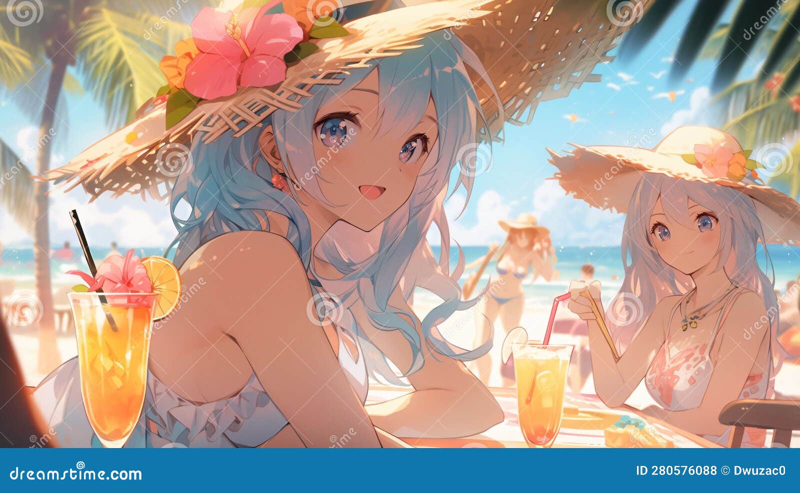 cracker jacker share anime girls at the beach photos