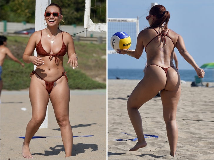 darryn oliver add bikini falls off at beach photo