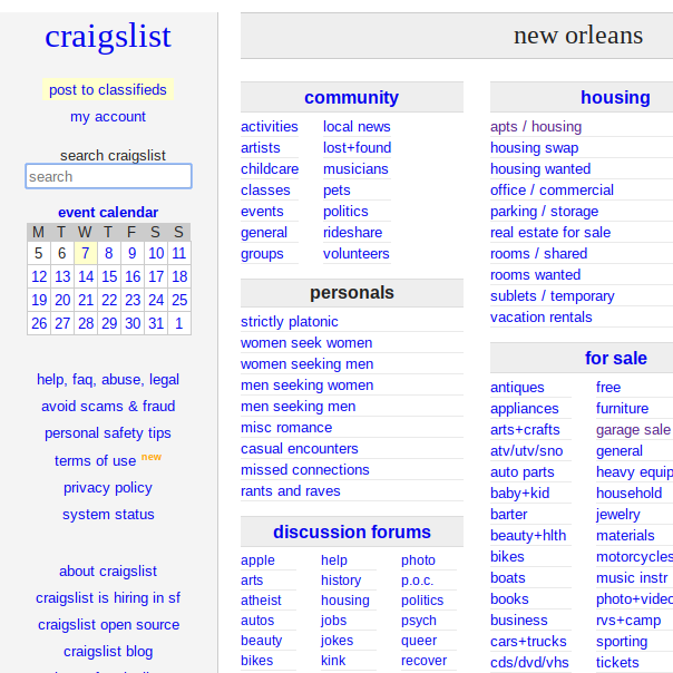 autumn bergman recommends Craigslist List New Orleans