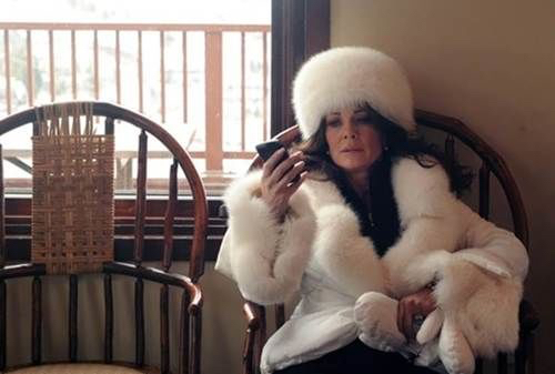 Brandi Love Fur Coat into lesbian