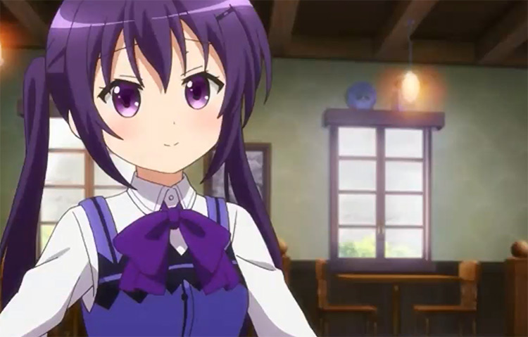 alice kok share anime girl with short purple hair photos