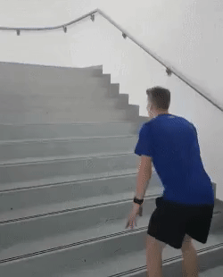 chris hallums recommends Walking Up Stairs Gif