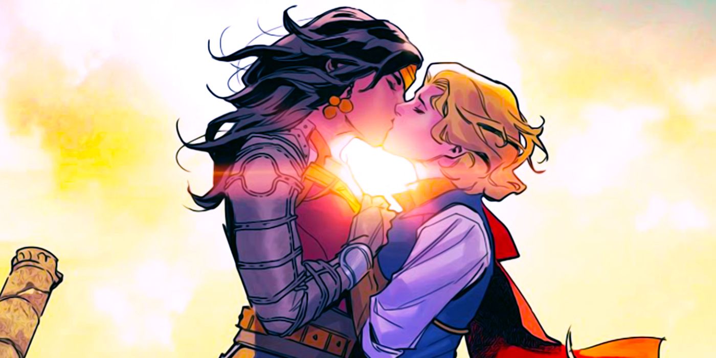 superboy and supergirl kiss