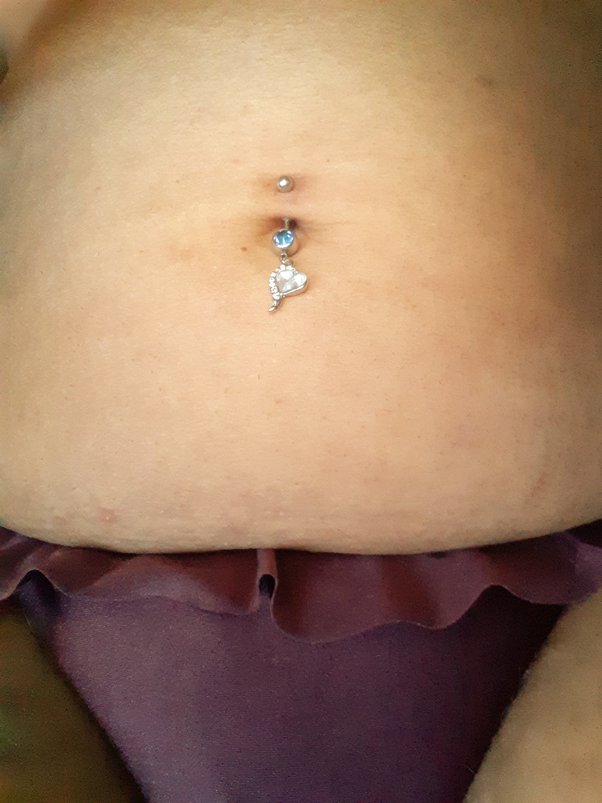 belly button piercing chubby