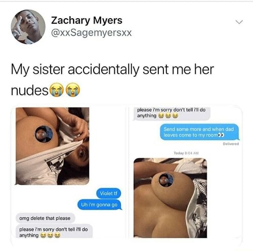 dave lesinski add photo my sister accidentally sent me her nudes