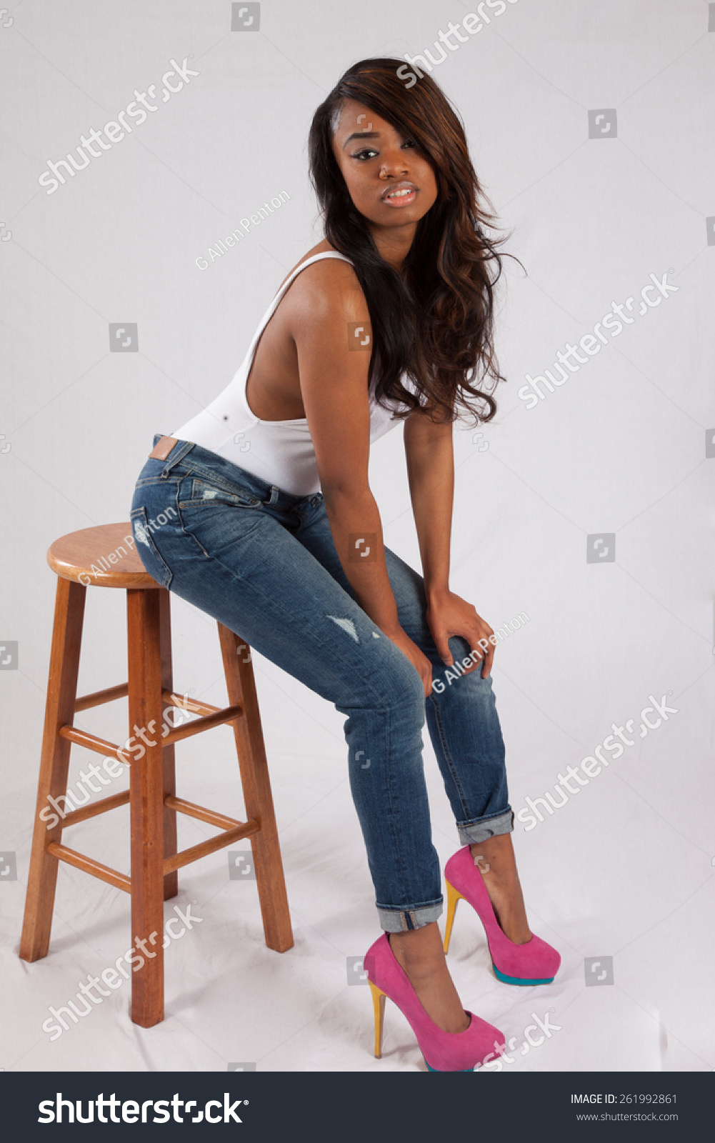 alisha jensen add black girl tight jeans photo