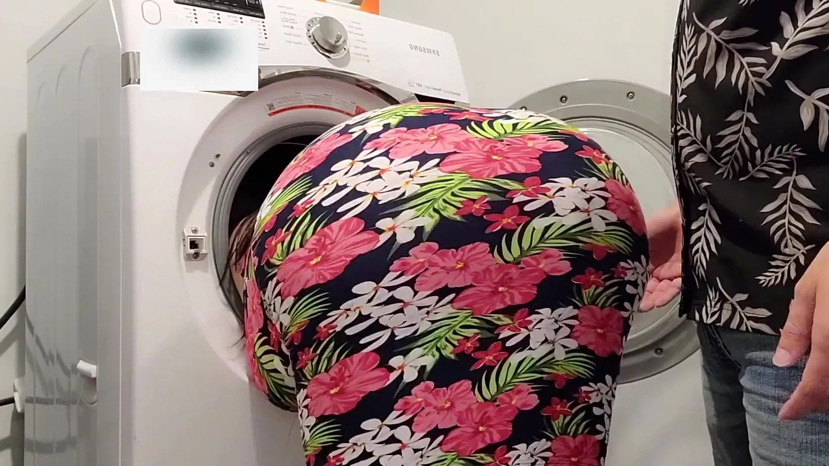 daneel van dyk recommends blonde showing tits on washing machine pic