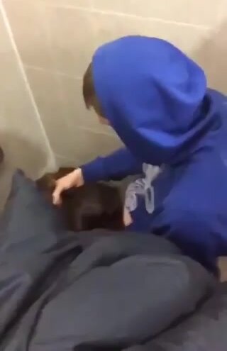 Best of Blowjob in school bathroom